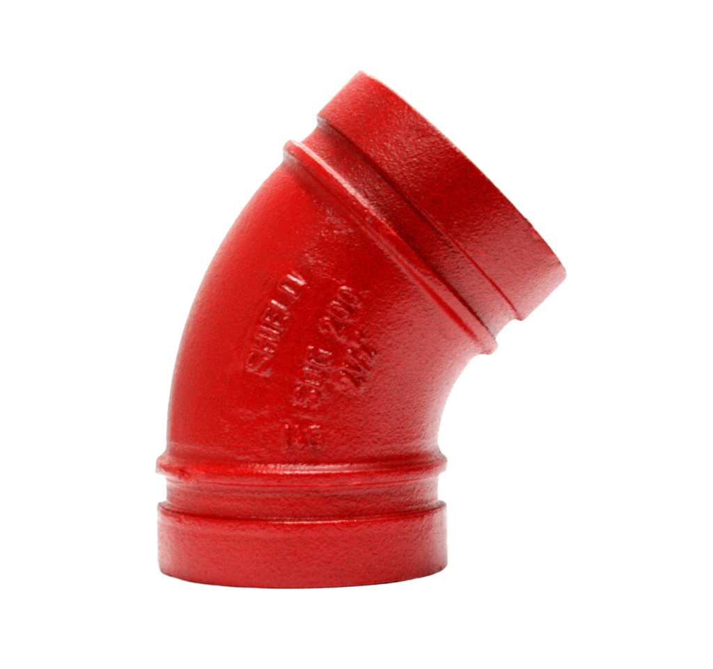 SHIELD Grooved Elbow 45° – NAFFCO Flow Control