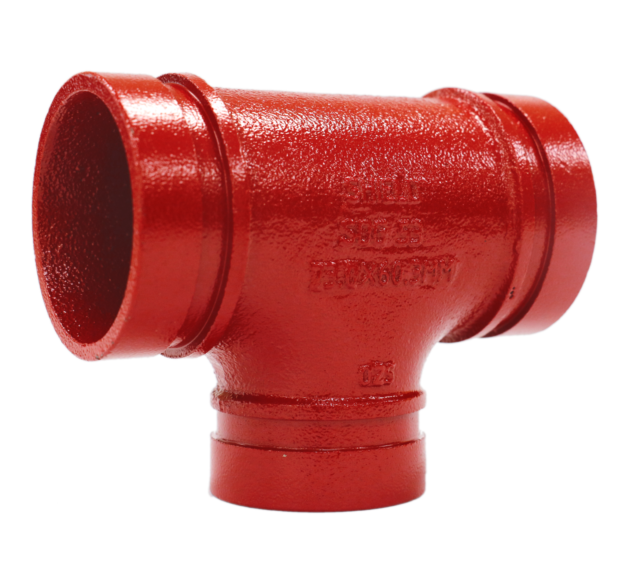 SHIELD Grooved Reducing Tee – NAFFCO Flow Control